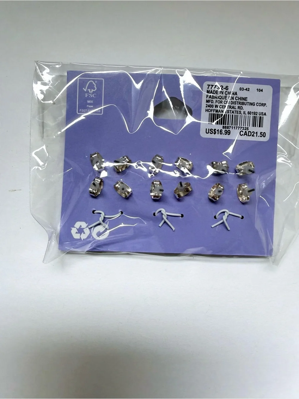 Claire's Multicolor Kids Earring Set - Pink, Purple, Blue, Green